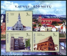 Lithuania 2011 Kaunui 650th Anniversary S/s, Mint NH, Art - Architecture - Lituania