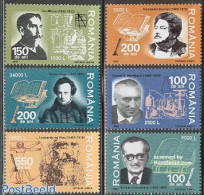 Romania 2002 Famous Persons 6v, Mint NH, Science - Chemistry & Chemists - Art - Authors - Books - Leonardo Da Vinci - Neufs