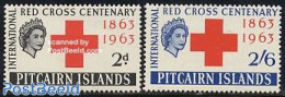 Pitcairn Islands 1963 Red Cross Centenary 2v, Mint NH, Health - Red Cross - Croce Rossa