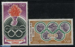 Congo Republic 1972 Olympic Games Munich 2v, Mint NH, Sport - Athletics - Olympic Games - Atletismo
