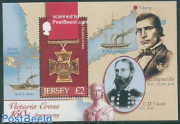 Jersey 2006 Victoria Cross S/s, Mint NH, History - Transport - Various - Decorations - Ships And Boats - Maps - Militares