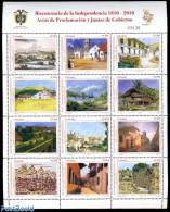 Colombia 2010 200 Years Independence 12v M/s, Mint NH, Transport - Ships And Boats - Art - Paintings - Barche