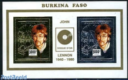 Burkina Faso 1996 John Lennon 2 S/s (silver/gold), Mint NH, Performance Art - Music - Popular Music - Musik