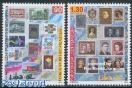 Liechtenstein 2002 90 Years Stamps 2v, Mint NH, History - Kings & Queens (Royalty) - Philately - Stamps On Stamps - Ongebruikt