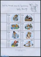 Liechtenstein 2008 Wilhelm Busch 8v M/s, Mint NH, Nature - Birds - Monkeys - Art - Authors - Children's Books Illustra.. - Unused Stamps