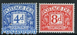 Great Britain 1968 Postage Due 2v, Mint NH - Sin Clasificación