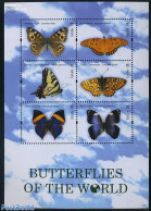 Nevis 2011 Butterflies Of The World 6v M/s, Mint NH, Nature - Butterflies - St.Kitts E Nevis ( 1983-...)