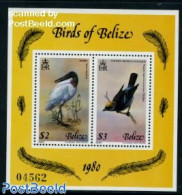 Belize/British Honduras 1980 Birds S/s (with 2 Stamps), Mint NH, Nature - Birds - Honduras Británica (...-1970)