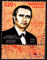 ARMENIA 2020-09 Music: Arutiunian - 100, Composer. CORNER, MNH - Muziek