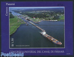 Panama 1997 Canal Congress S/s, Mint NH, Transport - Ships And Boats - Schiffe