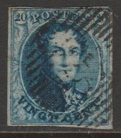 Belgique - N°4 Obl. P? - Margé - 1849-1850 Medaillons (3/5)