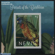 Nevis 2013 Amazona Versicolor S/s, Mint NH, Nature - Birds - Parrots - St.Kitts En Nevis ( 1983-...)