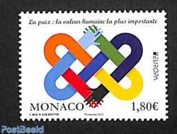 Monaco 2023 Europa, Peace 1v, Mint NH, History - Various - Europa (cept) - Peace - Joint Issues - Nuovi