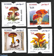 Tunisia 2023 Mushrooms 4v, Mint NH, Nature - Mushrooms - Mushrooms