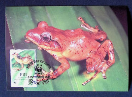 CL, FDC, Premier Jour, Fiji, Suva, 3 October 1988, WWF, Fiji Tree Frog - Fidji (1970-...)