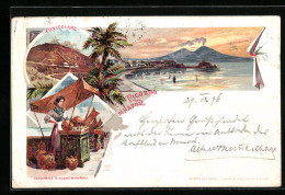 Lithographie Napoli, Funicolare, Vesuv  - Napoli (Naples)