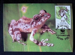 CL, FDC, Premier Jour, Fiji, Suva, 3 October 1988, WWF, Fiji Tree Frog - Fidji (1970-...)