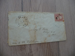 USA 1 TP Ancien Seul Sur Lettre Pour Moss Oblitération Griffe PAID - Cartas & Documentos