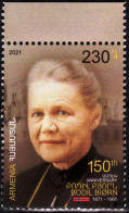 ARMENIA 2021-06 Famous People: Bodil Biorn - 150, Genocide Witness, MNH - Donne Celebri