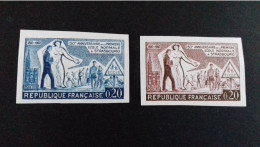 FRANCE N°1254** NON DENTELE  " ESSAI De COULEUR"    "LOT" - Color Proofs 1945-…