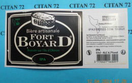 1  ETIQUETTE  De  BIERE   BRASSERIE   FORT  BOYARD   IPA    17550  DOLUS D' OLERON   33 CL - Cerveza