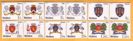 2015 Moldova Moldavie Coats Of Arms Of Cities. Orhei, Ungheni, Hincesti, Causeni, Balti, Chisinau, 2х6v Mint - Sellos