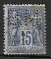 785	N°	90	Perforé	-	BM 130	-	BANQUE De MULHOUSE - Used Stamps