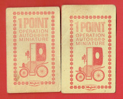 Lot De 2 Tickets 1 Point Mobil Opération Auto Miniature - Station-Service Morant à Chalon-sur-Saône (71) - Publicidad