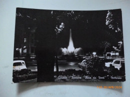 Cartolina  Viaggiata "TARANTO Fontana  Rosa Dei Venti - Notturno" 1957 - Taranto