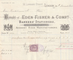 98-E.Fisher & Co...Bankers' Stationers...London...(U.K) ...1885 - Ver. Königreich