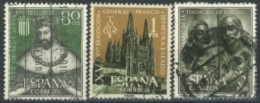 SPAIN, 1961/63, KING JAMES I, CATHEDRALAT BURGOS & APOSTES SCULPTURE STAMPS SET OF 3, # 1183,1912,& 1038, USED. - Used Stamps