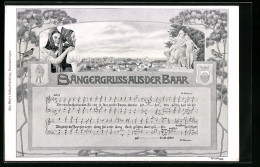 AK Donaueschingen, VI. Badisches Schwarzwaldgau-Sängerfest-60. Stiftungsfest Und Der Fahnenweihe Der Liedertafel 1910  - Other & Unclassified