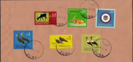 SOUTH SUDAN Full Set 2nd Issue Cancelled On Cover = Südsudan Birds Wildlife Soudan Du Sud - Sudán Del Sur