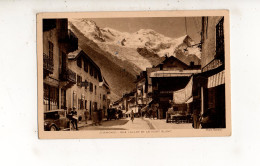 CHAMONIX - Rue Vallot Et Le Mont Blanc (carte Animée) - Chamonix-Mont-Blanc