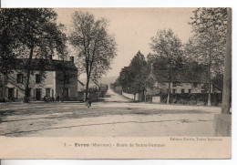 Carte Postale Ancienne Evron - Route De Sainte Gemmes - Evron