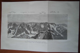 Alpes : Quatre Gravures Anciennes Du Club Alpin (1886) - Historische Dokumente
