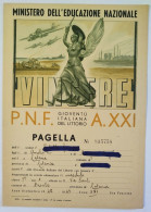 Bp110 Pagella Fascista Opera Balilla Regno D'italia Bronte Catania 1943 - Diplome Und Schulzeugnisse