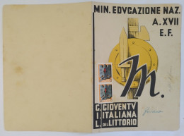 Bp116 Pagella Fascista Opera Balilla Regno D'italia Bari 1939 - Diplômes & Bulletins Scolaires