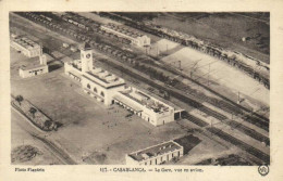 CASABLANCA  La Gare ,vue En Avion RV - Casablanca