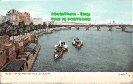 R434533 Thames Embankment And Waterloo Bridge. London. H. M. London View Series - Sonstige & Ohne Zuordnung