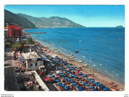 LAIGUEGLIA:  SPIAGGIA  DI  PONENTE  -  SFONDO  ALASSIO  -  PER  LA  SVIZZERA  -  FG - Savona