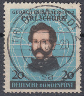 GERMANY 1952, CARL SCHURZ, COMPLETE USED SERIES With GOOD QUALITY - Gebraucht