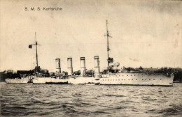CPA Deutsches Kriegsschiff, SMS Karlsruhe, Kaiserliche Marine - Andere & Zonder Classificatie