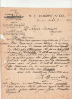 98-V.E.Durant & Co..Importation & Consignement...London...(U.K) ...1895 - United Kingdom