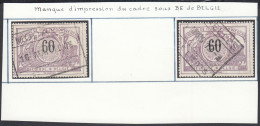 Belgique 1895 - Timbres Oblitérés. TR Nr.: 22 (x2) Avec Curiosités: Qualité Mixte... (EB) AR-02461 - Afgestempeld