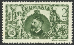 Error ROMANIA 1927 The 50th Anniversary Of Independence -- 2 LE Without I - MNH - Neufs