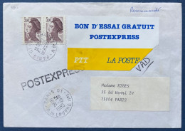 BON D'ESSAI GRATUIT POSTEXPRESS + Fiche De Distribution R Lettre Liberté De Gandon N°2243 X2 Rare - 1982-1990 Liberté (Gandon)