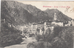 CHIAVENNA-SONDRIO-LUNGO IL FIUME MERA-CARTOLINA VIAGGIATA IL 13-7-1904-RETRO INDIVISO - Sondrio