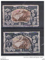 NEW  ZEALAND:  1935  MONTE  COOK  -  2 1/2 P. USED  STAMPS  -  REP.  2  EXEMPLARY  -  YV/TELL. 197 - Usados