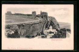 AK Inkerman /Krim, Ruinen An Der Klippe, Kirche  - Oekraïne